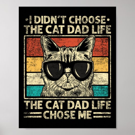 Cat Vater Shirts für Männer Funny Cat Vater Vatert Poster (Vorne)