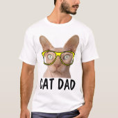 CAT-VATER SPHYNX lustige T - Shirt (Vorderseite)