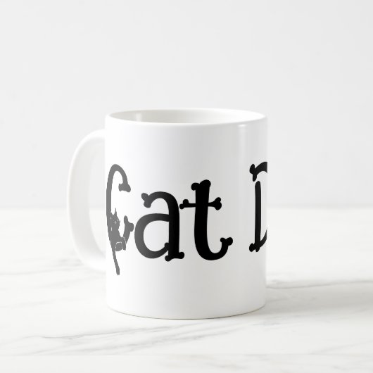 Cat Vater T - Shirt Kaffeetasse (Vorderseite Links)
