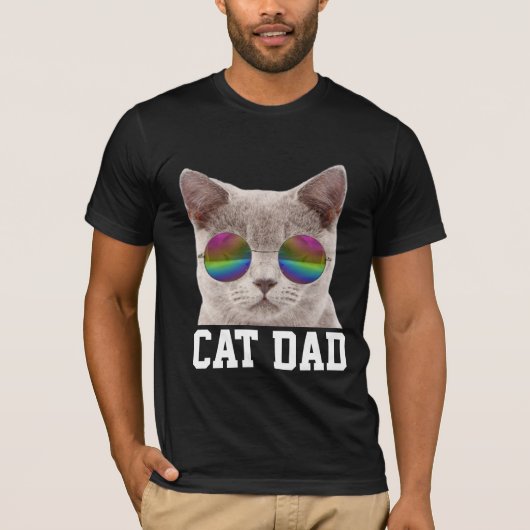 CAT-VATER-T - SHIRT, KATZTRAINBOW-SCHNELLEN T-Shirt (Vorderseite)