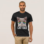 CAT-VATER-T - SHIRT, KATZTRAINBOW-SCHNELLEN T-Shirt (Vorne ganz)