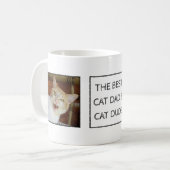 Cat Vater Typ Vater Custom Text 2 Foto Kaffeetasse (Vorderseite Links)