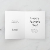 Cat Vater Typ Vathers Day Custom Foto Text Karte (Innenseite)