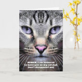 Cat Vater Vatertag Karte (Gelbe Blume)