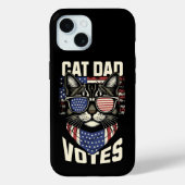 Cat Vater wählt Niedlich die amerikanische Flagge Case-Mate iPhone Hülle (Rückseite)