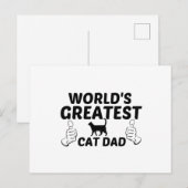 CAT-VATER WELTBEST POSTKARTE (Vorne/Hinten)