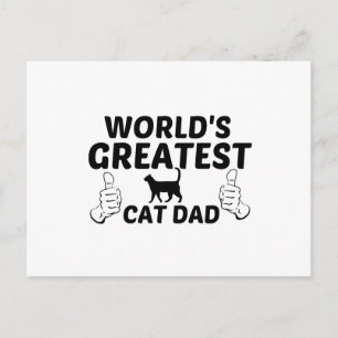 CAT-VATER WELTBEST POSTKARTE