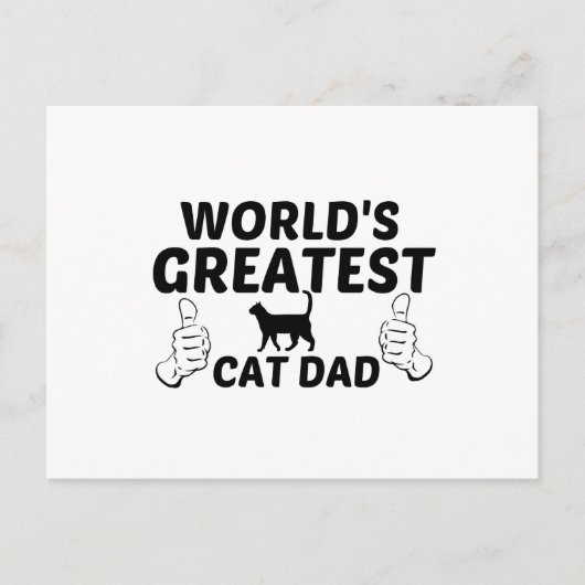 CAT-VATER WELTBEST POSTKARTE (Vorderseite)