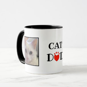 Cat Vater Zitat Personalisierte Fotos Schwarz Tasse