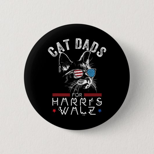 Cat Vaters für Harris Waltz 2024 US-amerikanische  Button (Vorderseite)