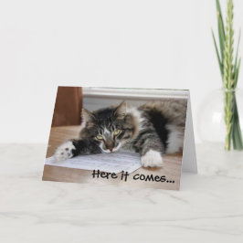 Cat Vatertagskarte umarmt Karte