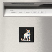 Cat Vector Art mit lebhaften Farben Magnet (In Situ (Geschirrspüler))
