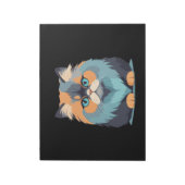 Cat Vector Art mit lebhaften Farben Notizblock (Rotiert)