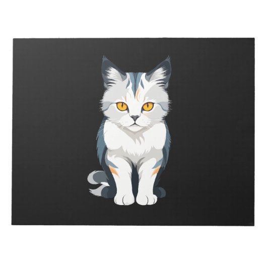 Cat Vector Art mit lebhaften Farben Notizblock (Vorderseite)