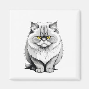Cat Vector Graphic Art Portrait Animal Spirit Lieb Magnet