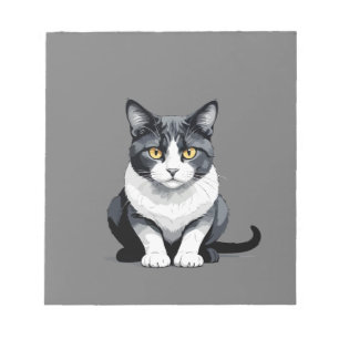 Cat Vector Graphic Art Portrait Animal Spirit Lieb Notizblock