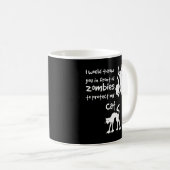 Cat Versus Zombies Funny Horror Cat Lovers Kaffeetasse (VorderseiteRechts)