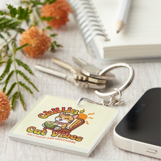 Cat Vibe Schlüsselanhänger (Vorderseite rechts)