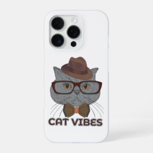 Cat Vibes – Coole graue Katzen Design iPhone 16 Pro Hülle