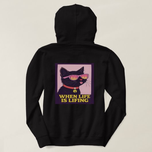 Cat Vibes Women Hoodie (Design Rückseite)