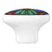 Cat, Viktorianisch Black Cat in Hat Keramikknauf (Seitenansicht)