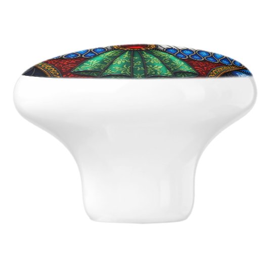 Cat, Viktorianisch Black Cat in Hat Keramikknauf (Seitenansicht)