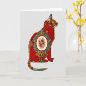 Cat Vintag Floral Card Serie 12 Karte (Gelbe Blume)