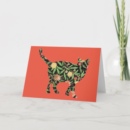 Cat Vintag Floral Card Serie 16 Karte (Vorderseite)