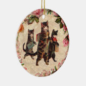 Cat Vintag Hübsch Antique Kitty Keramik Ornament (Rechts)