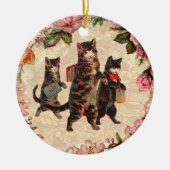 Cat Vintag Hübsch Antique Kitty Keramik Ornament (Vorne)