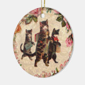 Cat Vintag Hübsch Antique Kitty Keramik Ornament (Links)