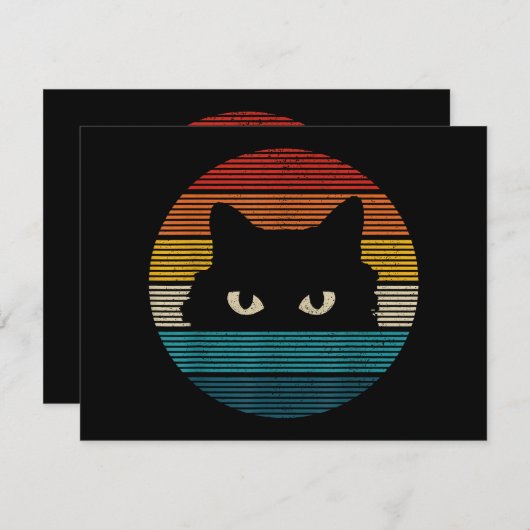 Cat Vintag Retro Funny Gift (Vorne/Hinten)