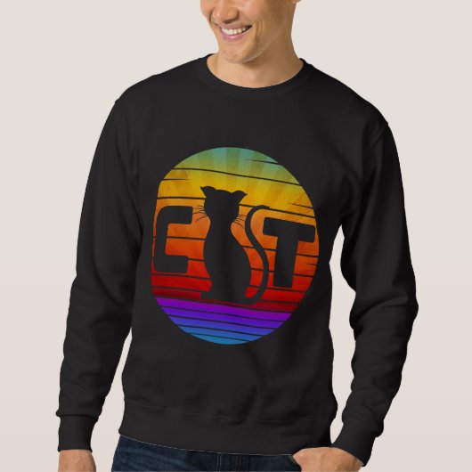 CAT VINTAG SUNSET SWEATSHIRT (Vorderseite)