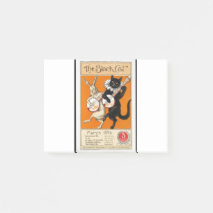 Cat Vintage Poster Ad Retro Design Poster Post-it Klebezettel