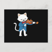 Cat Violin Postkarte (Vorderseite)