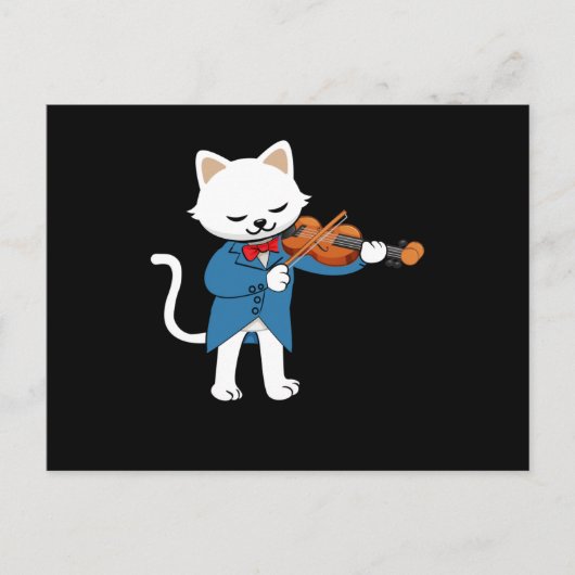 Cat Violin Postkarte (Vorderseite)
