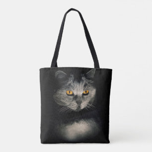 Cat Vision Graue Katze Katzenaugen Tasche