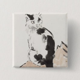 Cat (von Xu Beihong) Button