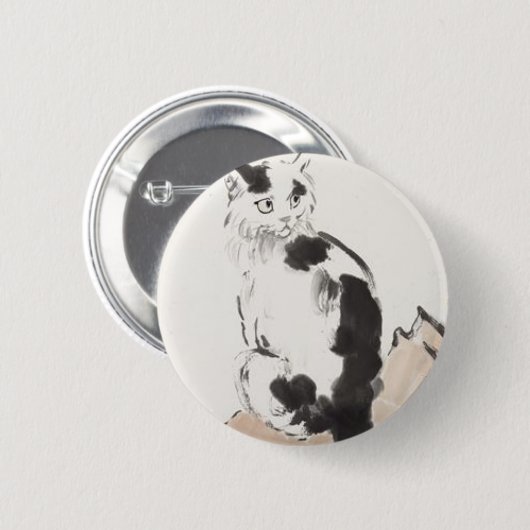 Cat (von Xu Beihong) Button (Vorne & Hinten)