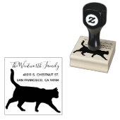 Cat Walk Rücksendeadresse Gummistempel (Stempel)