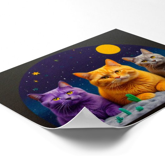 Cat Wall Art for Cat Lovers Poster (Ecke)