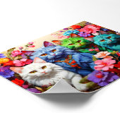 Cat Wall Art for Cat Lovers Poster (Ecke)