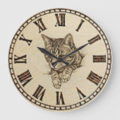 Cat - Wall Clock Große Wanduhr (Vorderseite)