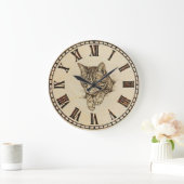 Cat - Wall Clock Große Wanduhr (Zuhause)