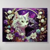 Cat Wall Kunst für Katzen Liebhaber Poster (Vorne)