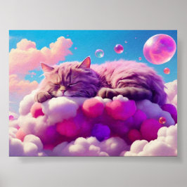 Cat Wall Kunst für Katzen Liebhaber Poster
