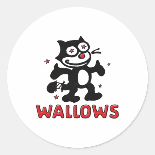 Cat Wallows Sticker (Vorderseite)