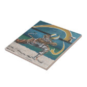 Cat Warrio Beach Volleyball Keramik Tile Fliese (Seite)