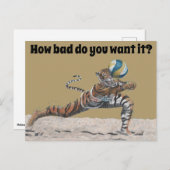 Cat Warrior Beach Volleyball Fantasy Art Postcard Postkarte (Vorne/Hinten)