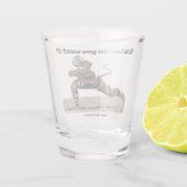 Cat Warrior Beach Volleyball Fantasy Shot Glass Schnapsglas (Rückseite)